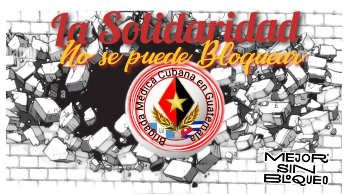 Nuestra Solidaridad, entrega y compromiso con el pueblo Guatemalteco no podrá ser bloqueda jamás.
#NoMasBloqueo 
#MejorSinBloqueo 
#CubaPorLaSalud