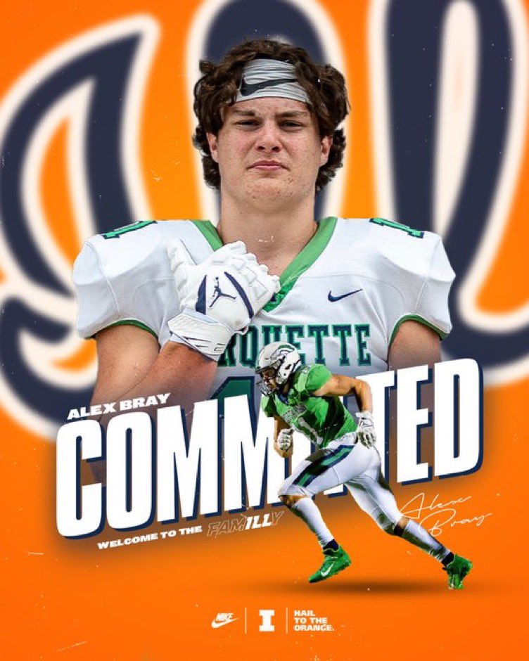 The opportunity to play for @BretBielema, a Top 25 program, in the BIG10, and close to home is too great to pass up. At this time I’d like to announce my commitment to @IlliniFootball #famILLy @jcurtisdefense @STLhssports @AllenTrieu @adamgorney @Rivals_Clint @CraigHaubert