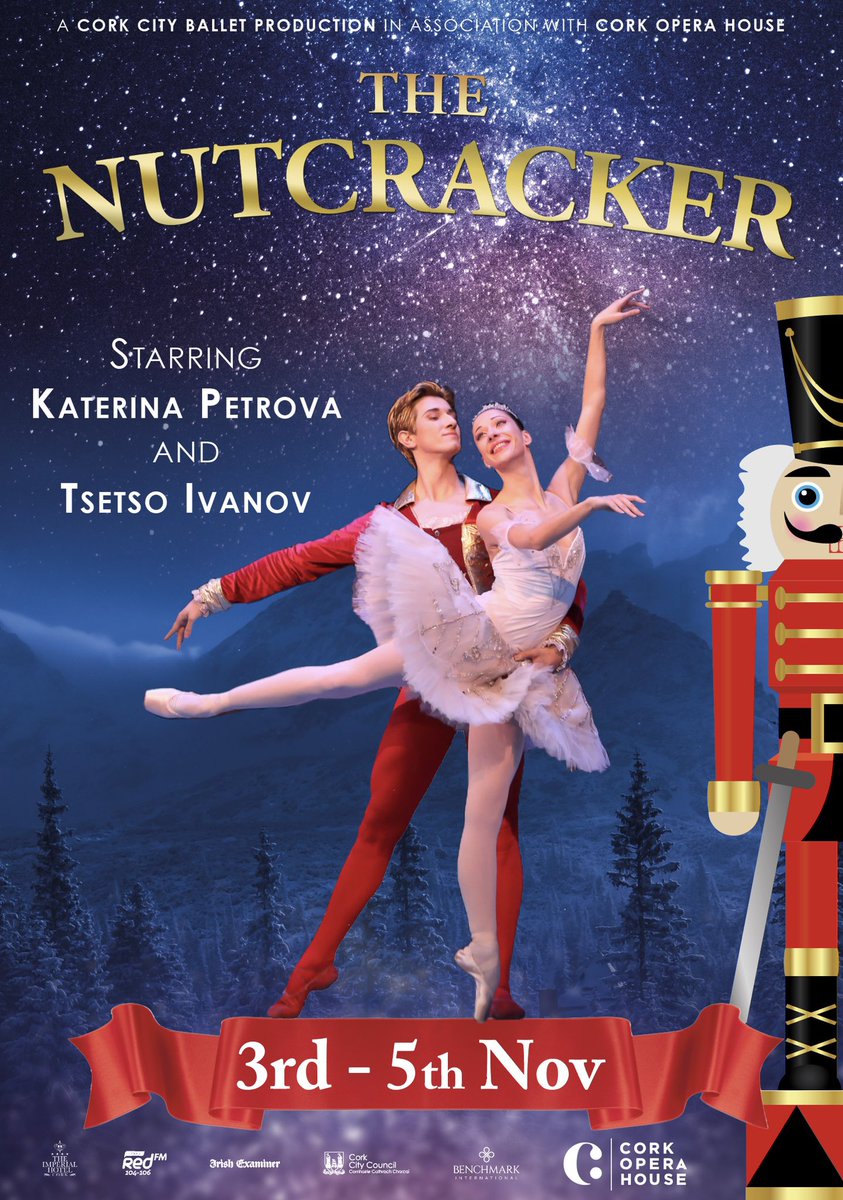 CorkCityBallet's tweet image. Nice to be back in rehearsal with Yury Demakov and Patricia Crosbie and dancers from Cork City Ballet - getting ready for ‘The Nutcracker’, at Cork Opera House, Nov 3-5.