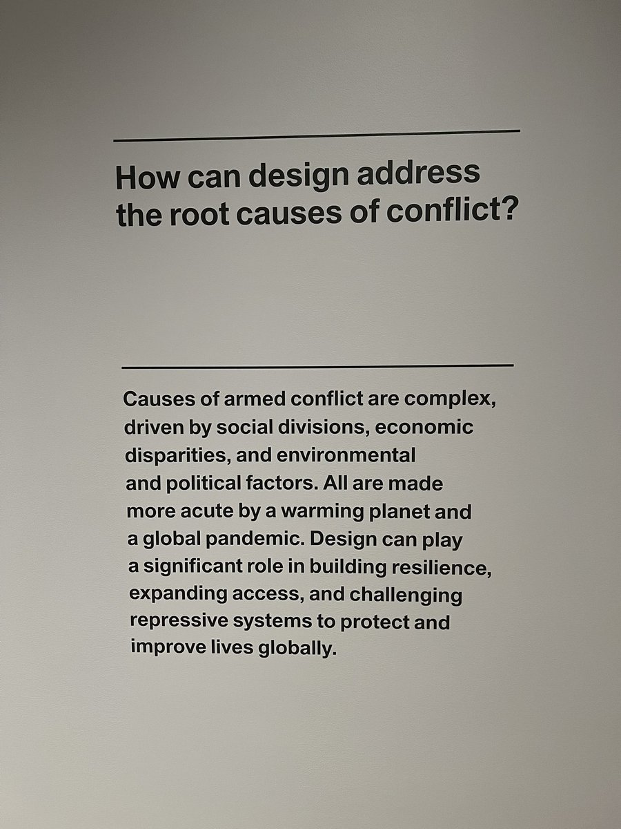 JarmoSareva's tweet photo. Thank you Cynthia E. Smith @designother90 @cooperhewitt for a Monday morning tour of the https://t.co/p93aVV3ZRt exhibition, which explores the unique role design can play in pursuing peace. Peacemakers and -mediators can look at ways to create and sustain a more durable peace! https://t.co/6KEpMVs0Ru