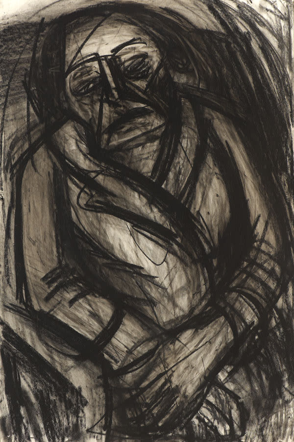 Leon Kossoff, Portrait of N M Seedo. If you are interested in jewish or immigrant artists, see bit.ly/3in9zYg #benuricollection #benurigallery #benuriexhibition #virtualmuseum #buru #buart #artwork #artgallery