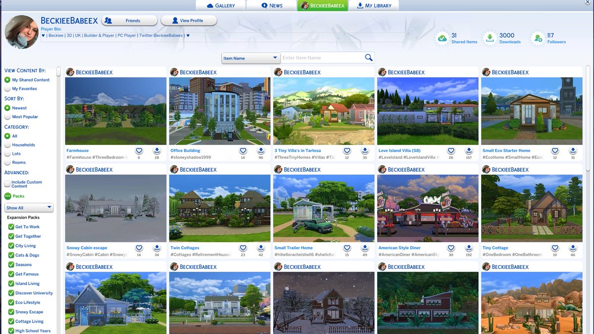 beckieebabee_x's tweet photo. 3000 Downloads !!
I literally can't believe, I've managed to hit 3000 downloads! Even with having a lot of builders block in the last 6 months. Let alone nearly 100 on one community lot & nearly 200 on another! :O
Thank you all soooo much. #Sims4 #ShowUsYourBuilds #SimsGallery https://t.co/UVmiSBOP9D