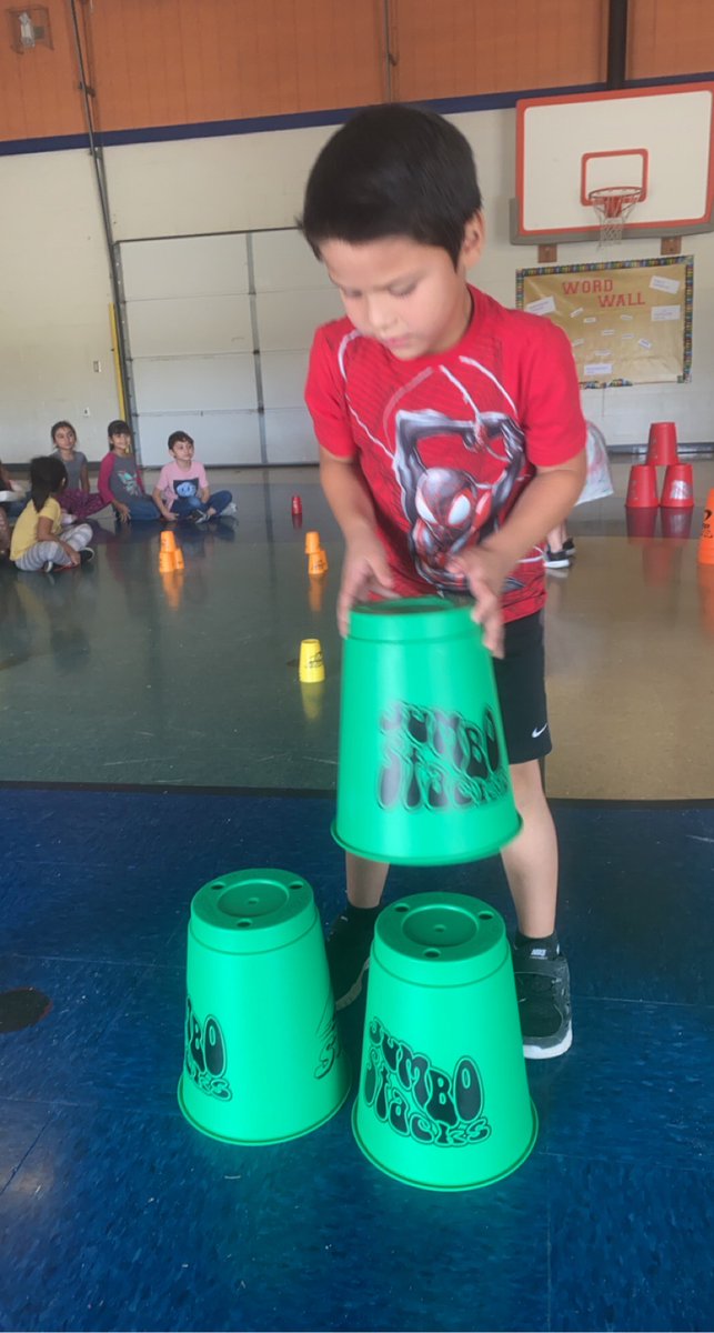 Having a blast with speed cup stacking in PE this week! <a href="/BastropISD/">Bastrop ISD</a>