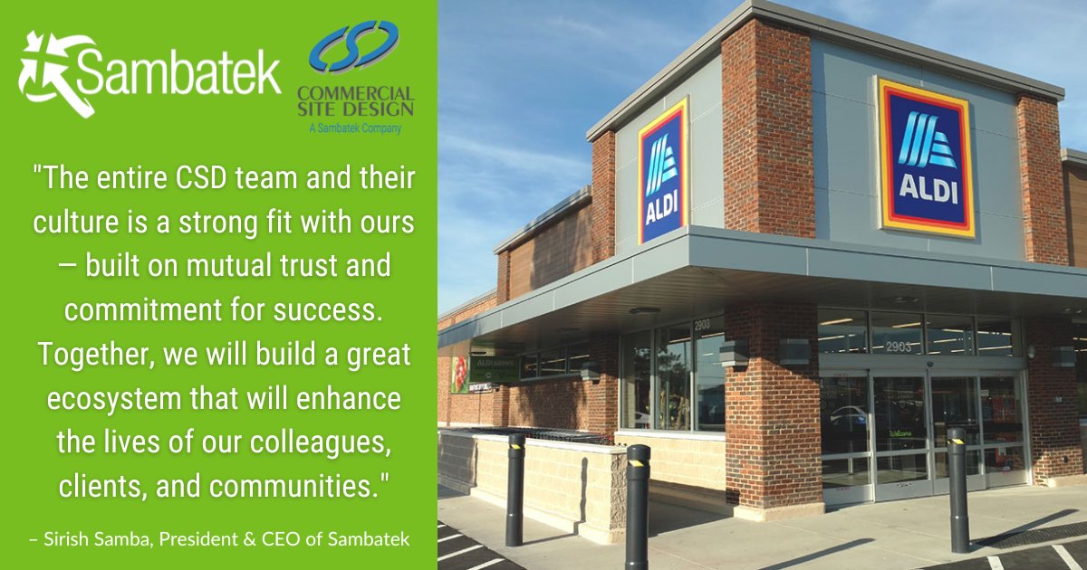 CSiteDesign's tweet image. We are proud to announce that CSD is joining Sambatek!

“I cannot tell you how excited and proud I am to have the leadership of Brian Soltz and Brian Burchett continuing forward as our team,” said Sirish Samba, President &amp;amp; CEO of Sambatek.