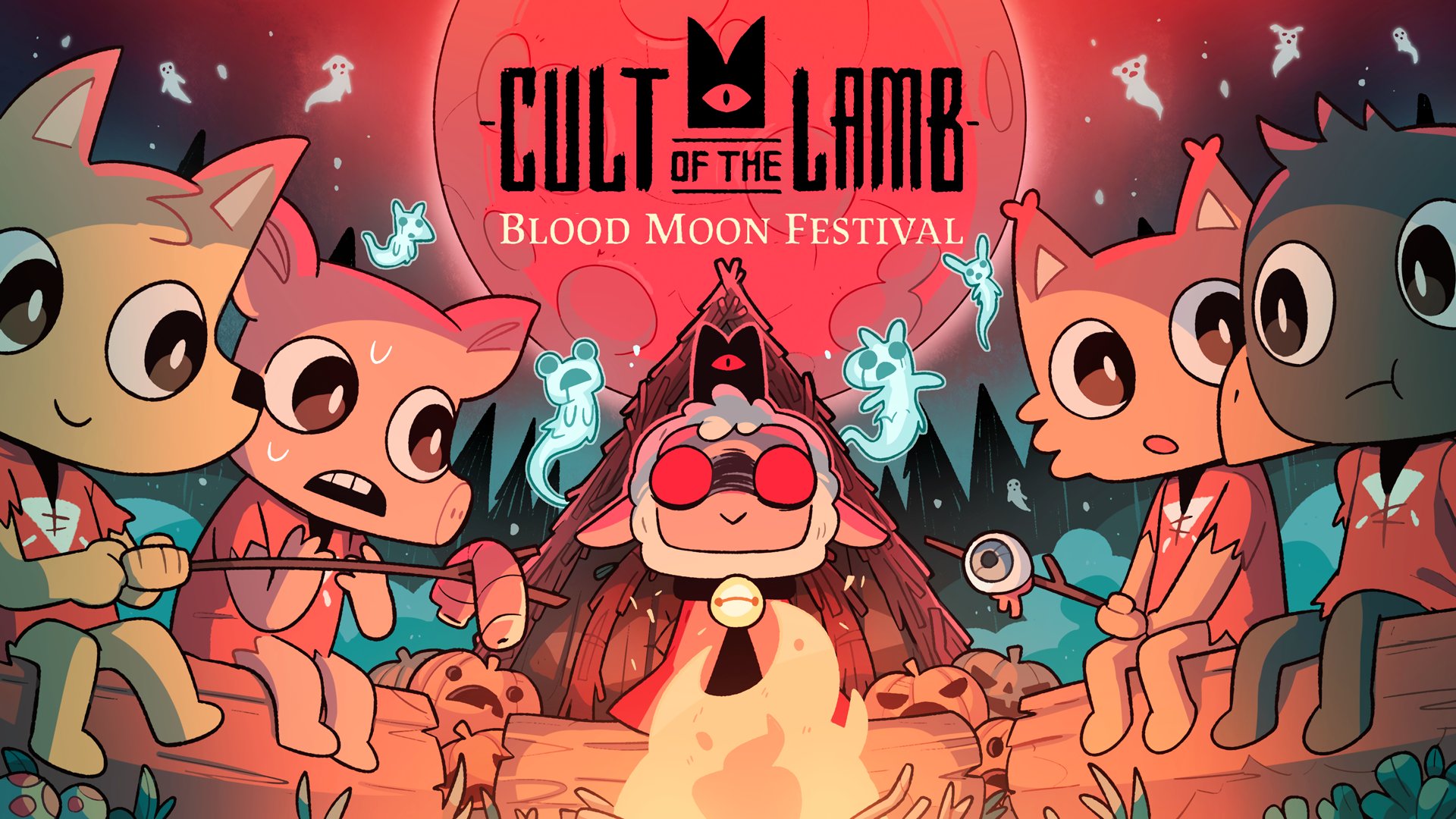 Cult of the Lamb on X: You're invited to the BLOOD MOON FESTIVAL 🌕 Invoke  its power to raise ghosts from the dead, unlock new Follower Forms and  celebrate with dreadful Decorations