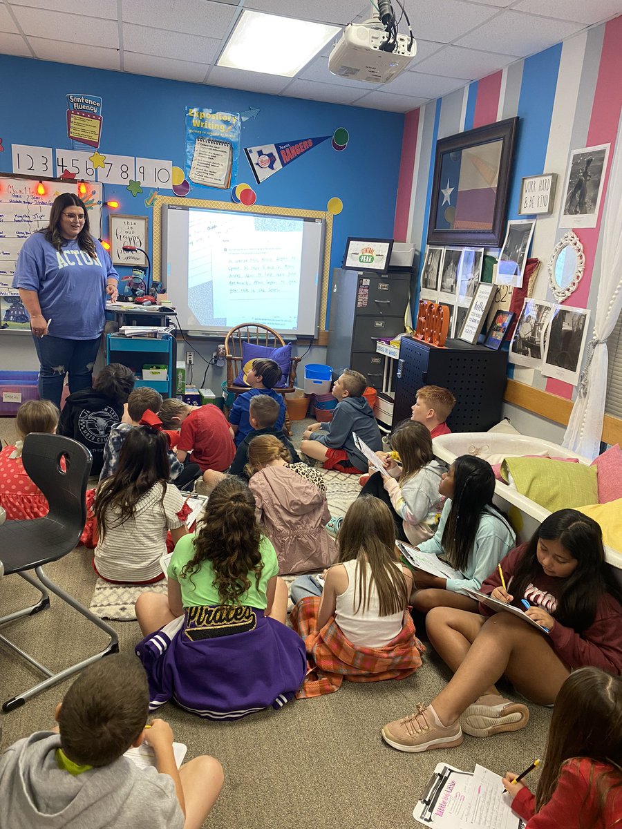 Loved our lesson from <a href="/briggs_brigade/">The Briggs Brigade</a> this morning! Ms. Briggs in THE BEST! She’s helping us with our short constructed response. #aesmakeyourmark