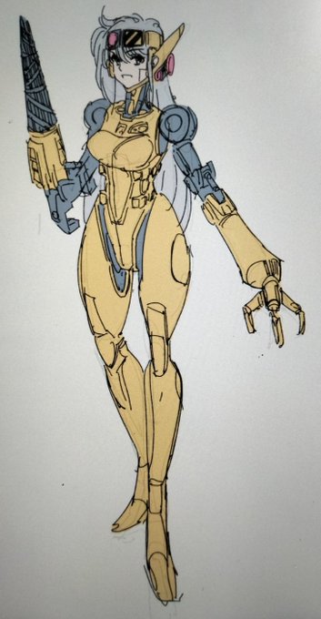 現実分からせロボ娘さんの現役時代の全身図はこんな感じで考えてます。
太腿から下はもう少しスレンダーにするか機械剥き出しにするか悩み中ですね♪(⁠◍⁠•⁠ᴗ⁠•⁠◍⁠) https://t.co/pWL2YA7Qha 