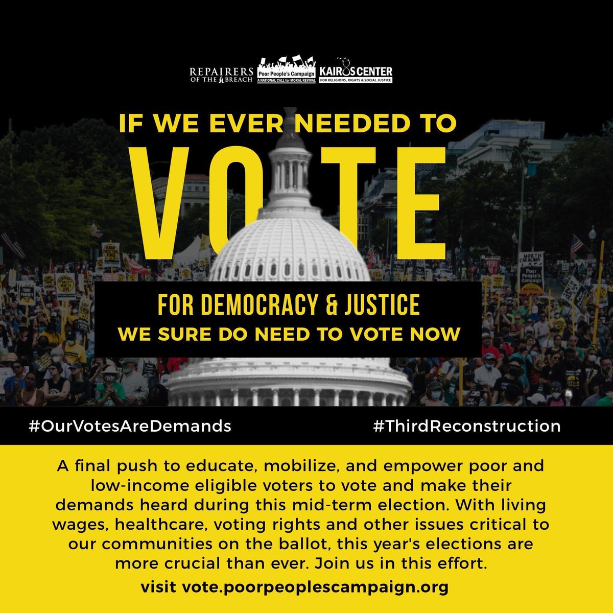 WashingtonPPC's tweet photo. Why We Vote: A Thread
RSVP to Vote with the WA PPC 10/30 1 PM @ Plymouth UCC Seattle
https://t.co/gx8Bv2UrAc
@UniteThePoor @RevDrBarber @liztheo
#OurVotesAreDemands #FightPovertyNotThePoor #ForwardTogether #ThirdReconstruction #WAPPC https://t.co/jKXEgUPdcA