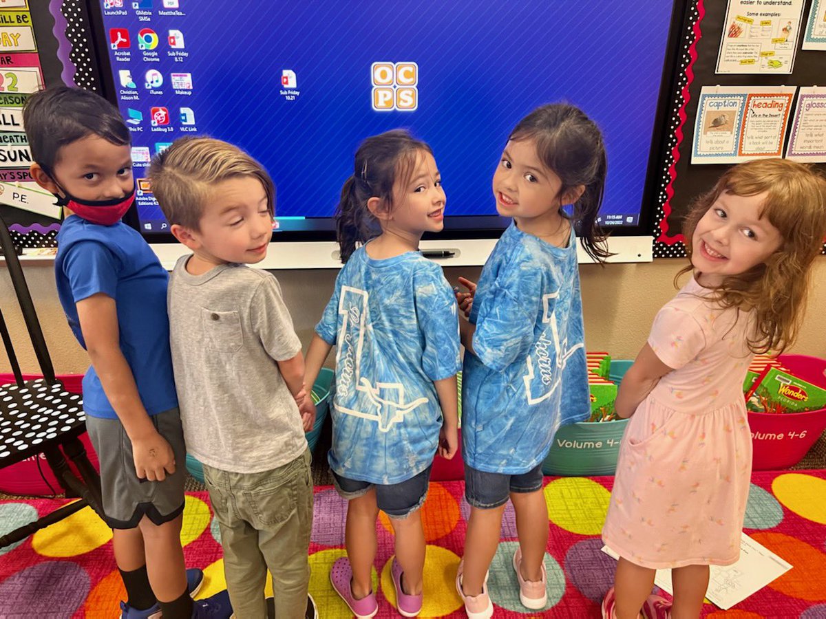 LpeFirsties's tweet photo. It’s Red Ribbon Week @LPES_OCPS! Today we are “Turning our Backs to Drugs”by wearing a shirt backwards! https://t.co/aweIv12Yle