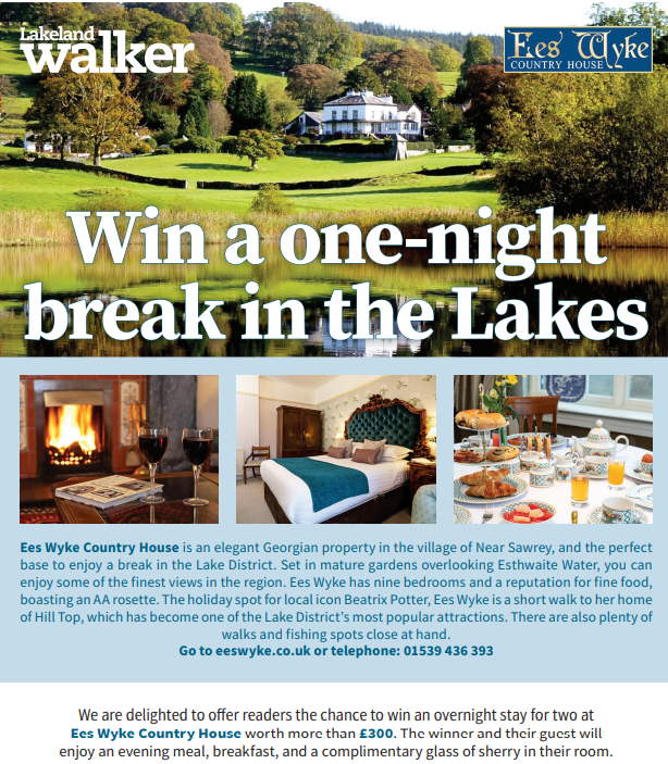Don't miss your chance to #win this one-night stay in the #lakedistrict. Ees Wyke Country House 
Follow the link below to order your copy now.
shop.dalesman.co.uk/lakeland-walke…