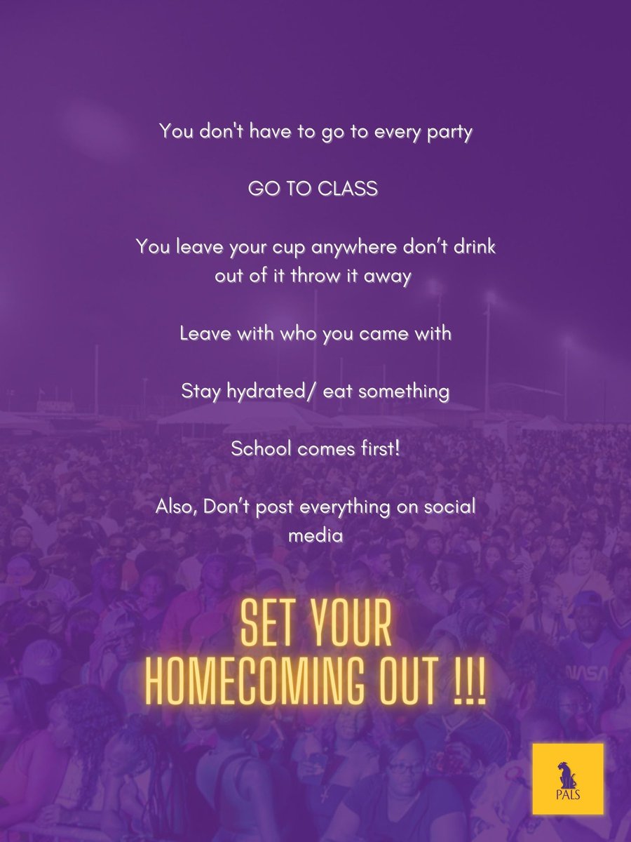 Hello Panthers‼️ Homecoming starts today but before that we got some Do’s and Don’ts👀 stay safe and SET YO HOMECOMING OUT‼️🎉