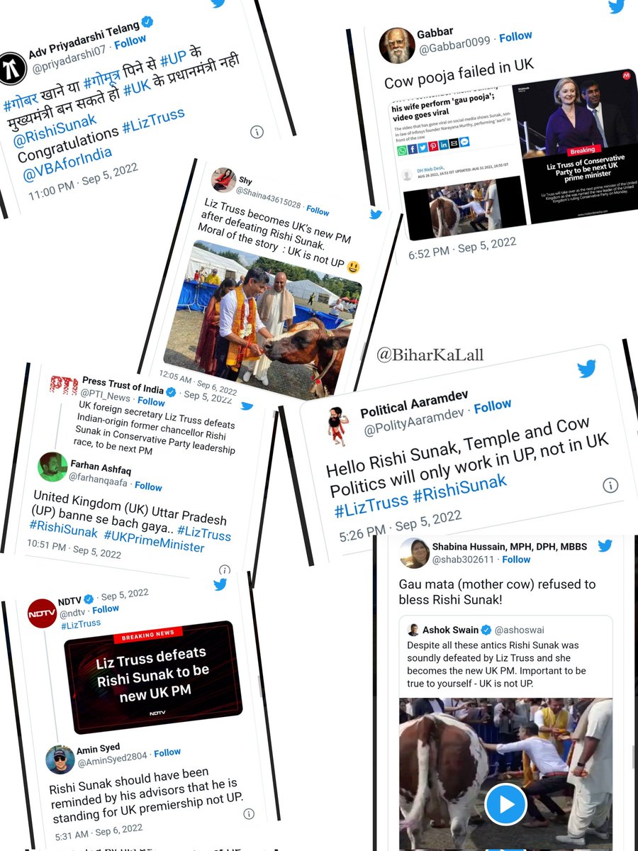 HeadOfMay's tweet photo. 6. # Answers to Indian wokes and pseudo-liberals 
Well answer for them is no matter if it's UK or UP, Cow worship,praying to Gods, going to teamples always works. So this time don't blame your bramhinical patriachy shit in this matter too. https://t.co/AWaNXwkDdl
