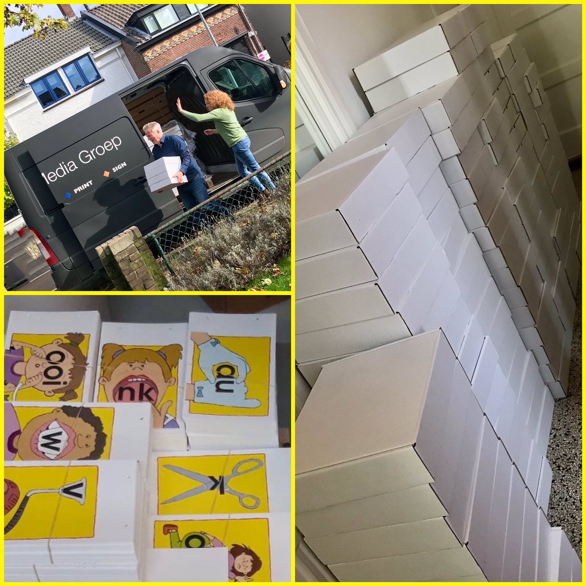 De nieuwe Spreekbeeld pakketten zijn door @WSMediagroep geleverd! Blij mee, en trots op het mooie werk! #leren #lezen en #spelling, #TOS en #NT2.
Vanaf nu verkrijgbaar voor nog dezelfde prijs via spreekbeeld.nl