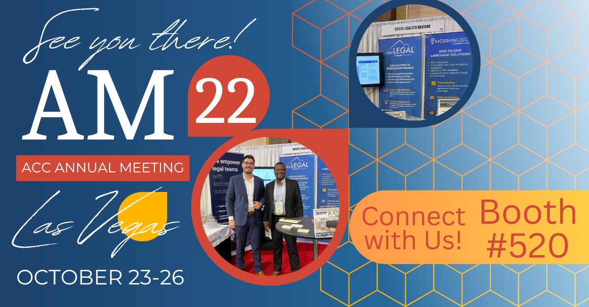 MorningTrans's tweet photo. We are ready to meet your legaltech needs! 

Come visit us at #ACCAM22, booth #520! 

We will be available to discuss end-to-end legal tech and language solutions with doeLEGAL, Inc.,  https://t.co/b1AviUkYBc

#l10n #ediscovery https://t.co/xKuOAgFNNn