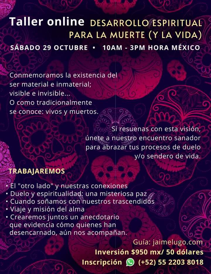 pcervantesm's tweet photo. No te pierdas este mágico taller online.
Únete de cualquier parte del mundo  👌🏼 🌎 ✨
》+ info e Inscripción al WhatsApp +52 55 2203 8018
 #espiritual #vida #muerte #Existencia #visible #Invisible #VIVO #sanación #duelo #conexion #paz #soñar https://t.co/m3bt1vWwxB