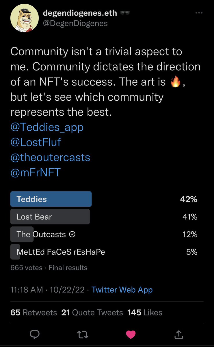 LostFluf's tweet photo. Even though we didn’t win by 1% 😂

We still keep our word and will gift 3 of our holders  1 #LostBear NFT ⚡️✊🏽

Winners are:
@NftDragonland 
@ace0567
@Moonunit420 

Open a ticket in our Discord to Claim your #NFT! ⚡️⚡️ https://t.co/m1CjU325CF