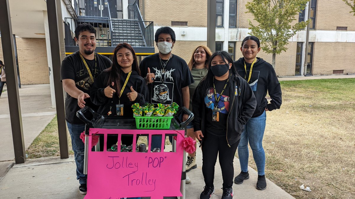 Thanks <a href="/swhspta/">SWHS PTA</a> for the jolly trolleys that are going around school! We appreciate you thinking of us! <a href="/SpringWoodsHigh/">Spring Woods High</a>
