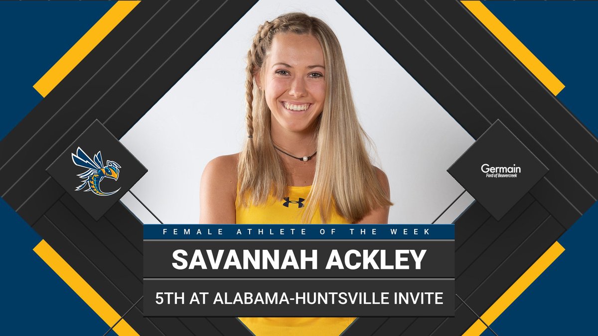 CUJackets's tweet photo. CONGRATS! The @germainfordbcrk "Female Athlete of the Week" (Oct. 16-22) is @cedarvillewxc sophomore Savannah Ackley! MORE INFO: https://t.co/ieXZHVeVzA
5th of 400 | Alabama-Huntsville Invite | 5K | 17:25.7 | @cedarvillewxc 1st of 44 🏆 | #BackTheJackets 🏃♀️ |
#RunForHim 🙏 https://t.co/giBd0Rs0v4