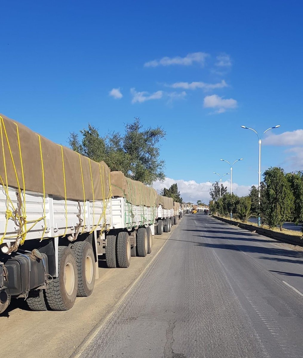 iyoba4u's tweet photo. In the midst of #TPLF and its enablers’ lies and rhetoric, #Ethiopia is taking care of its people in #Tigray. 

Aid convoys carrying food, medicine &amp; other necessities are making their way to #Shire, #Adwa, #Adigrat, and many more liberated places in #Tigray Region. 

#DisarmTPLF https://t.co/qkG4LWa10V