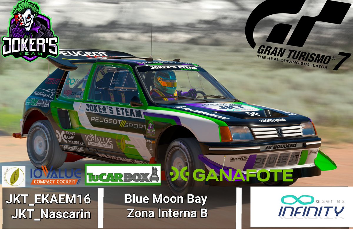 #Raceday #GT7

(💪) fuerza máxima para <a href="/ekagtav/">Eka</a>
Y #JKT_NASCARIN 💚 💜

(🇺🇸) última carrera en el campeonato <a href="/InfinityGSeries/">Infinity GSeries</a>

(😝) Todos al directo de <a href="/AGarnata/">Alejandro Garnata</a> en Twitch.com/alejandro_garn… 👈

🔄Retweet no te hagas el remolón/a‼️

#Somosjokers 😈 #simracing #gamers #eSports #PS5
