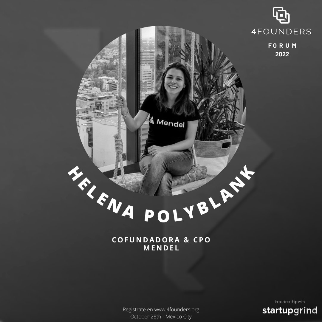 Acompáñanos este Viernes en #4foundersforum en la Torre BBVA Reforma, donde se darán cita los principales founders de startups en Latam.

Escucha a Chiara Sheldon de <a href="/REWORTHAPI/">REWORTH</a> y Helena Polyblank de Mendel sobre Fintech en Latam

Quedan 12 lugares: bit.ly/4founders2022