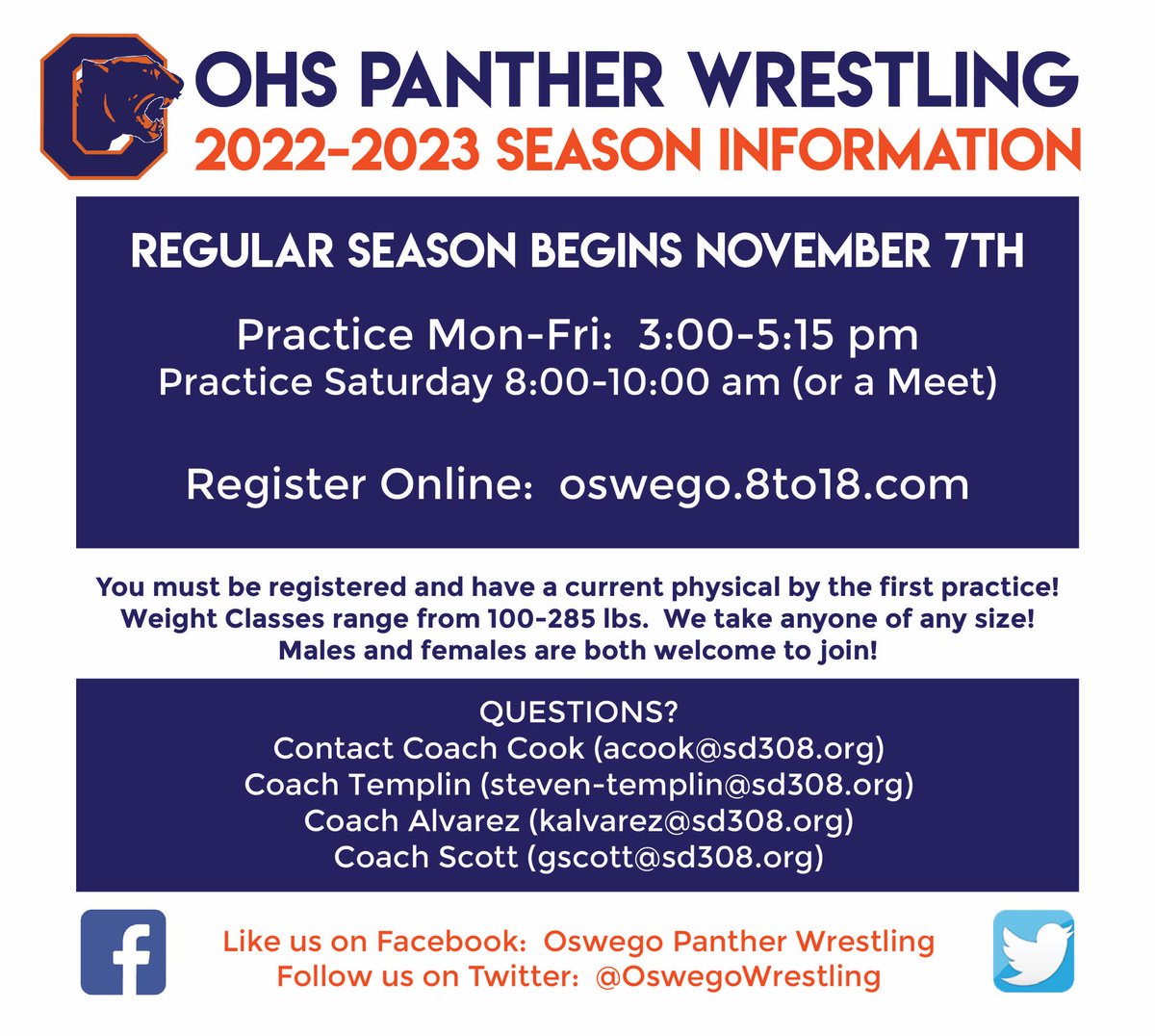 Oswego HS Wrestling tweet media