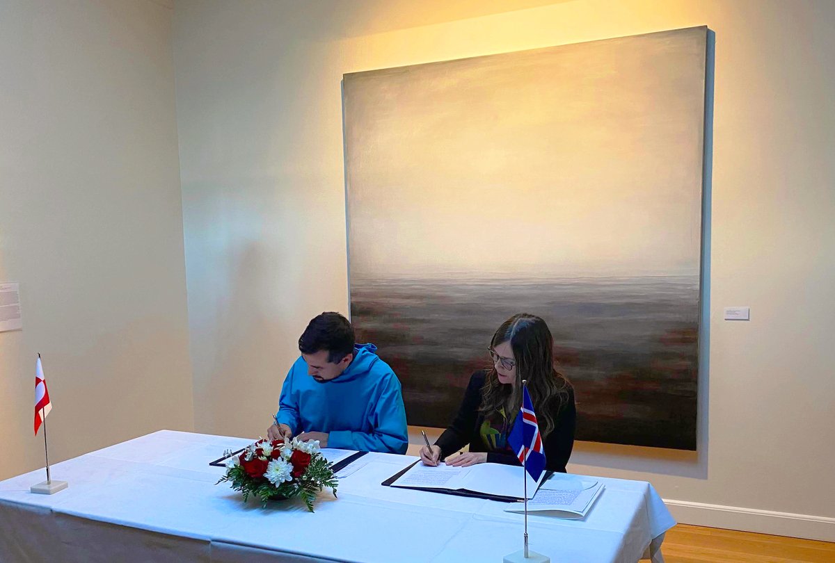 October 13th in Reykjavik, the Prime Minister of Greenland Múte B. Egede and Iceland's Prime Minister Katrín Jakobsdóttir signed a Declaration of Cooperation. In the Declaration, the ministers confirm their commitment to further strengthen and expand the bilateral relations🇬🇱🇮🇸