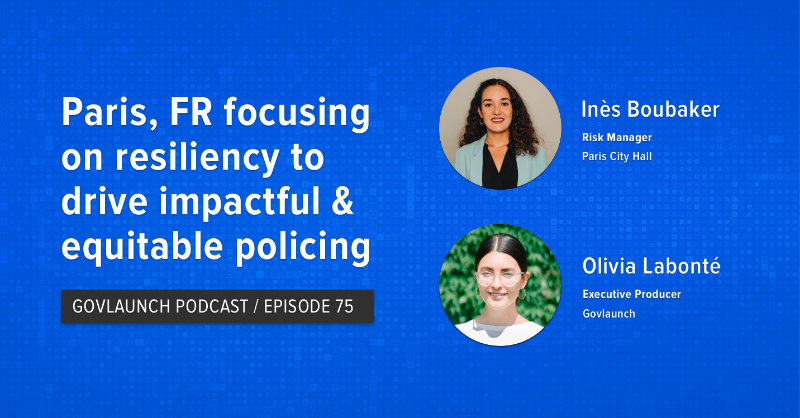 Govlaunch's tweet photo. With police forces in many local governments coming under major scrutiny, learn how the City of @Paris is looking at risk management, crisis management, internal audit, and ways to improve resiliency to drive impactful &amp; equitable policing. 

Featuring @LivLabonte and @InesBbk