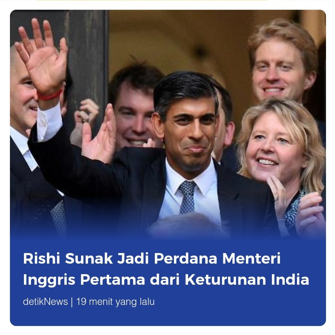 JhonSitorus_18's tweet photo. Rishi Sunak, Perdana Menteri Inggris pertama yang berasal dari keturunan Asia dan beragama Hindu

Tapi disana tidak ada DEMO BERJILID-JILID, tidak ada teriak Minoritas-Mayoritas

Rakyat Inggris tak melihat tokoh dari AGAMAnya, tapi kemampuannya

Ini salah satu ciri negara maju https://t.co/MLblEtEbbT