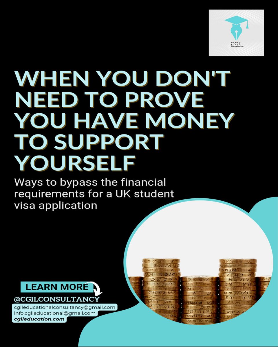 CgilConsultancy's tweet photo. To study in the UK, You must have enough money to pay for your course and support yourself. Your financial needs will vary depending on your circumstances, But there are ways to bypass the financial requirements for a UK student visa application

#cgil #cgileducationalconsultancy https://t.co/DzFRW5fJPo