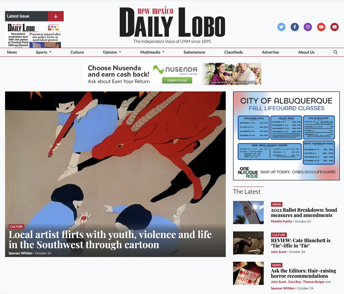 DailyLobo's tweet photo. That's right, our new website is now live! Huge shoutout to @getsnworks for the redesign. You can still find us at https://t.co/ZiWQBmOH1B 💻 https://t.co/mU8Wls66kA