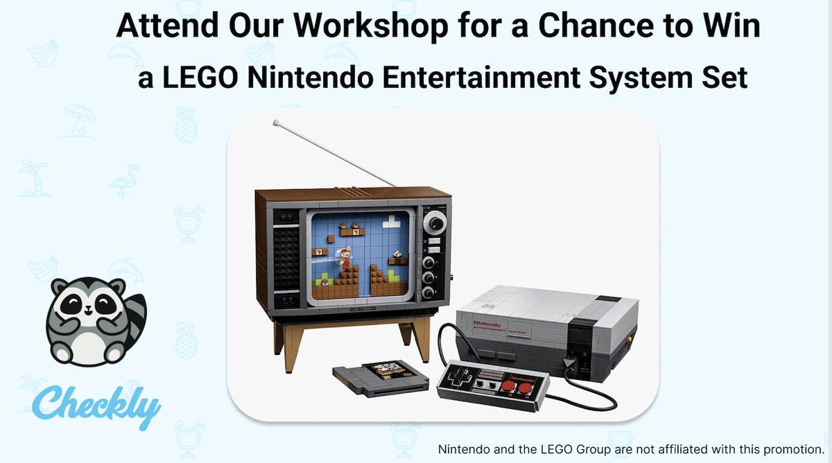 checklyHQ's tweet photo. Our Checkly Kickstart Workshop (Oct 27th) is only 3 days away! ⌚️🏃

If you attend the live workshop, you'll get a chance to win a LEGO NES set! Register for the workshop here: ⬇️

https://t.co/9HlJHuMKQT

#playwright #monitoring #webdev #Checkly https://t.co/IzGwEtVWqB