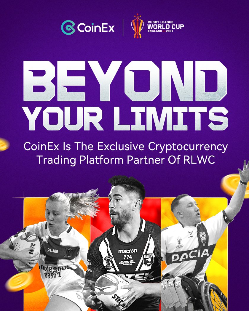 🔥 The Rugby League World Cup 2021 @RLWC2021 🏉 now is in full swing! 🤩 As the Exclusive Cryptocurrency Trading Platform Partner, CoinEx applauds every willing heart! 👏 Wish #RLWC2021 a great success! 🎉 #CoinEx #CoinExRLWC #RugbyLeagueWorldCup
