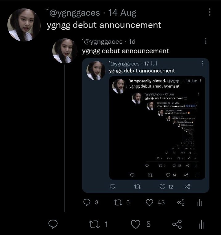ygnggaces's tweet photo. ygngg debut announcement https://t.co/MN5YdPaWOn