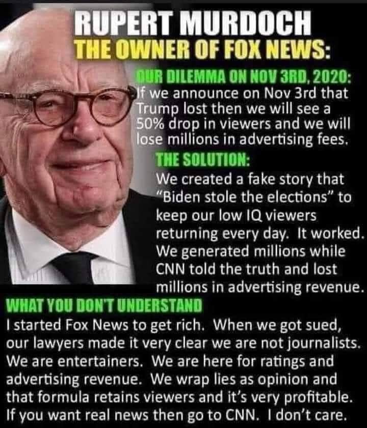 Tony BlueWave On Twitter Rupert Murdoch s Fox News Was Warned 