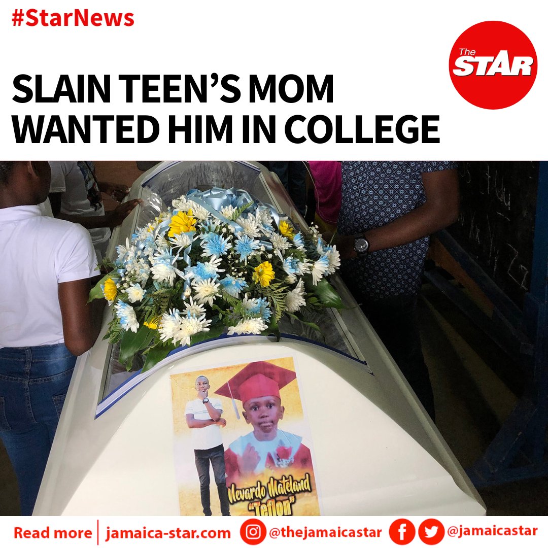 #StarNews: The grief was palpable among mourners who gathered at the Joy Town Covenant Community Church in Trench Town on Sunday, paying their last respects to slain teen Nevardo Mateland. Read more: jamaica-star.com/article/news/2… 📸: Tiffany Taylor