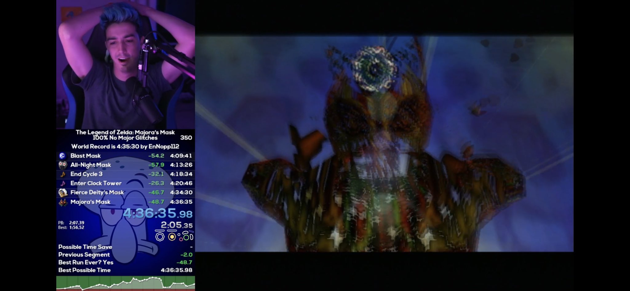 Zach on X: The Legend of Zelda: Majora's Mask 100% speedrun 2nd