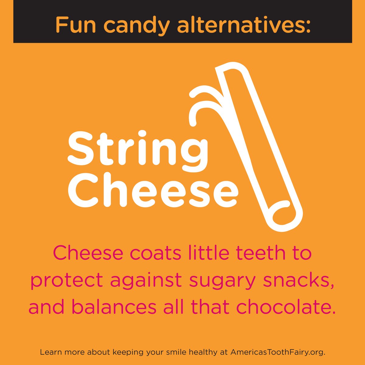 AmerToothfairy's tweet photo. Healthy smiles are essential for healthy kids. Instead of feeding the MOUTH MONSTERS that cause cavities, give these fun alternatives to #Halloween candy a try!
See the complete list at https://t.co/L91tdylwhT
#MySmileMatters #DentalHygieneMonth #TrickOrTeeth https://t.co/oZiYwdBPQt
