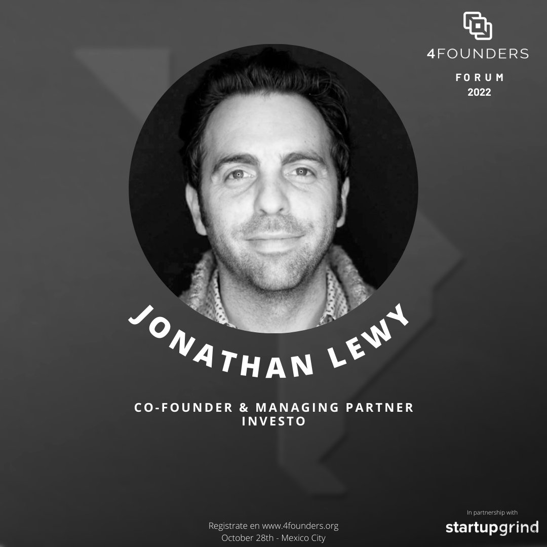 Acompáñanos este Viernes en #4foundersforum en la Torre BBVA Reforma, donde se darán cita los principales founders de startups en Latam.

Acompaña a <a href="/JonathanLewy/">Jonathan Lewy</a> de <a href="/investovc/">Investo</a> compartir sobre el Latam Startup Rise.

Quedan 12 lugares: bit.ly/4founders2022