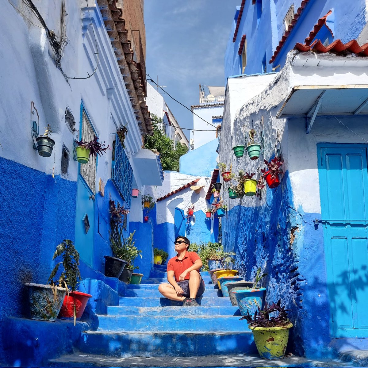 TakamineJohn's tweet photo. Chefchaouen in Morocco truly deserves its title as a fairytale destination! The unique blue-washed city was so stimulating. Defo glad I managed to fit this trip in as my sabbatical is coming to an end soon! https://t.co/mYtcKW3Pa8