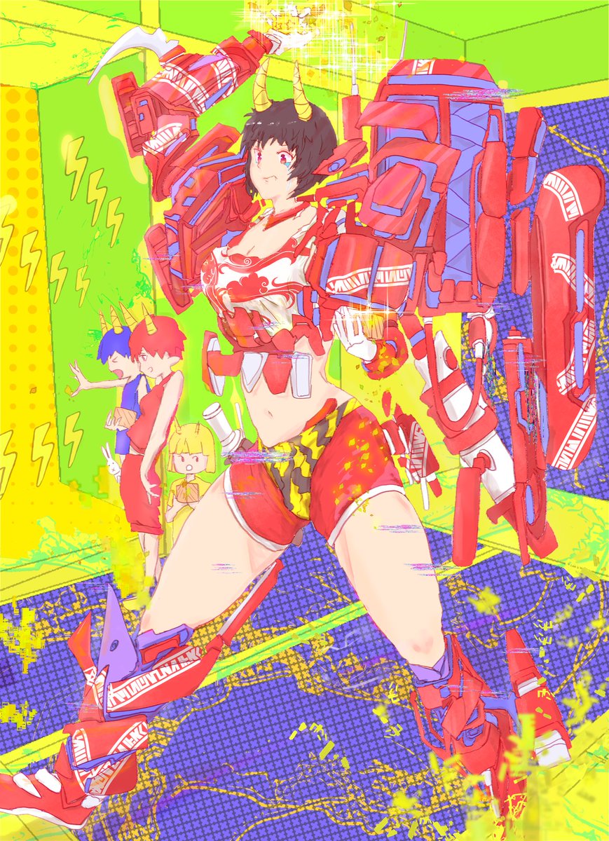 NTvWZRQKZdLb0Ip's tweet image. こんな感じのイラスト描いてます。普段は水彩みたいなモノです。