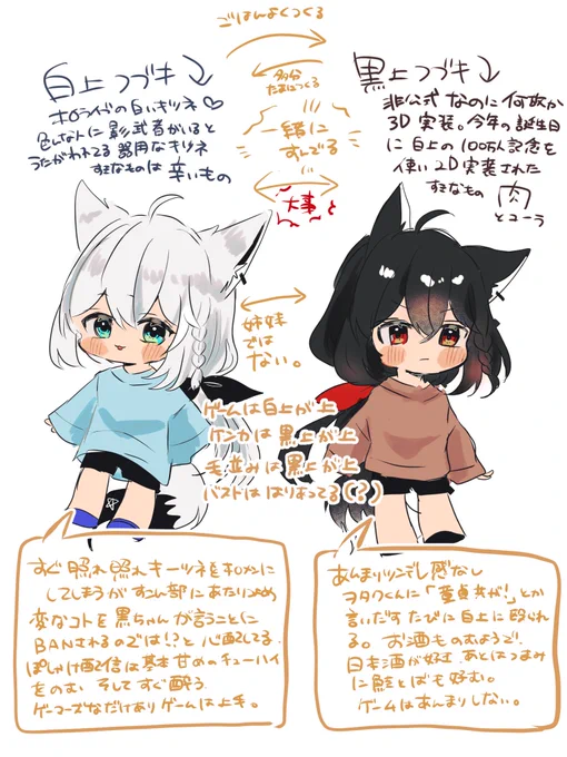 ある程度思い出せる範囲で簡潔的紹介くろしろちゃん
描こうみんな 