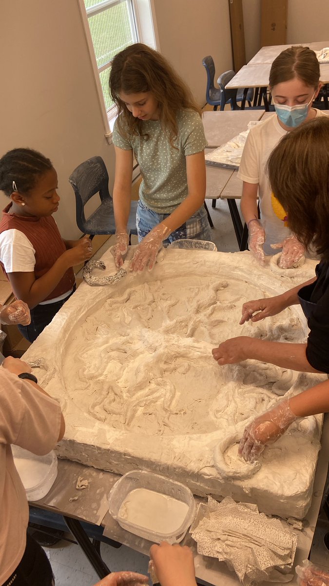 MsLittle_65's tweet photo. Continuing our work on the Tree of Life plaster art project with @KathrynBruceMa1. Stay tuned for the final product ♥️ https://t.co/AXojSACj8I