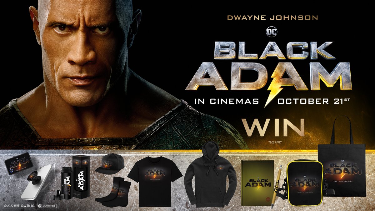 WarnerBrosIRL's tweet photo. #BlackAdam is in cinemas NOW!

RT and follow for the chance to win a heroic #BlackAdam bundle!

T&amp;Cs: https://t.co/Vl0QED8qrm https://t.co/MwPPjIwvMm
