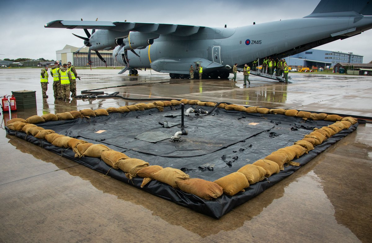 47 Squadron crew recently flew their C-130J Hercules from @RAFBrizeNorton to @RNASYeovilton to run an Air Landed Arming and Refuelling Point (ALARP). An ALARP allows aircraft to take on fuel where it usually wouldn’t be available to them. Full story: bit.ly/3TOZzrB