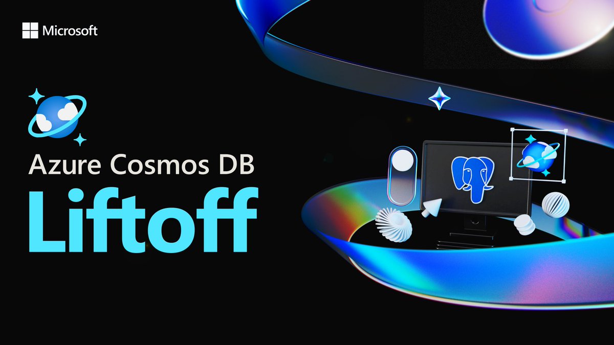 AzureCosmosDB's tweet photo. ICYMI: Stream all sessions from Azure Cosmos DB: Liftoff, our special event on #AzureCosmosDB for #PostgreSQL, here: https://t.co/YnRLMeuxyl https://t.co/G25Q8IPTPa