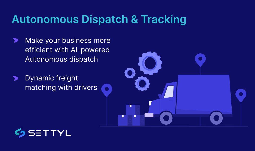 SettylCorp's tweet photo. Make your business more efficient with  #Settyl AI-powered autonomous dispatch tracking solution

https://t.co/MShndTy4eo

#Dispatcher  #ShipmentDelivery  #DispatchTracking #logistics #freightforwarders #LowCode #LowCodePlatform  #MultiCountrySupplyChainSolution https://t.co/tmeFVpIUjw