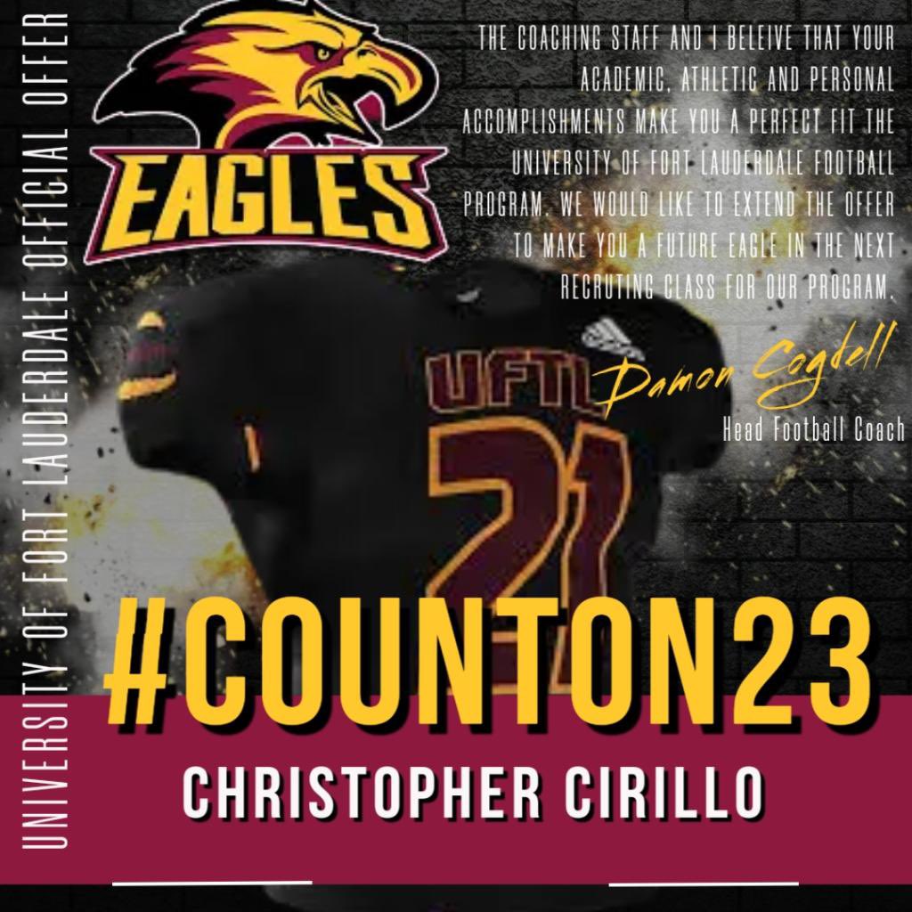 I am blessed to receive offer from the University of Fort Lauderdale <a href="/CoachReggie254/">Reginald Dargan</a> @PbcCoachBlas <a href="/CoachT_22/">Kevin Thompson</a> <a href="/coachjeff26/">Coach Celestin</a> <a href="/EraPrep/">New Era Prep</a> <a href="/emilee_smarr/">Emilee Smarr</a>