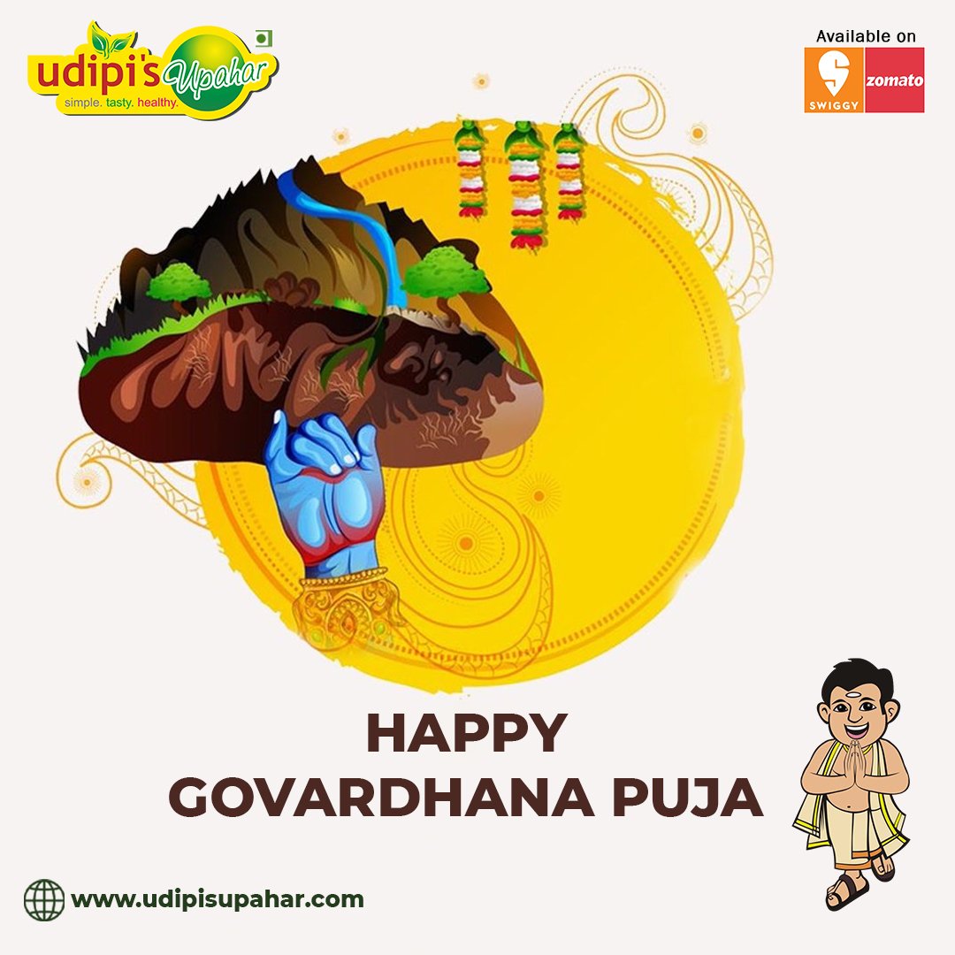 UdipisU's tweet photo. Today on GovardhanPuja, we offer prayers to Lord Krishna for holding the Govardhan mountain in one hand and protecting all the cows.
.
#udipisupahar #govardhan #lordkrishna #vrindavan #gokul #krishna #radheshyam #mathura https://t.co/9vBQrQWe2P