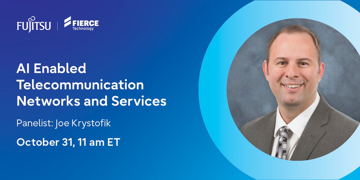Join keynote speaker Joe Krystofik for a @FierceWireless  discussion on the future of #AI and #ML in #NetworkAutomation

fiercedigitaltechevents.com/fiercedigitalt…